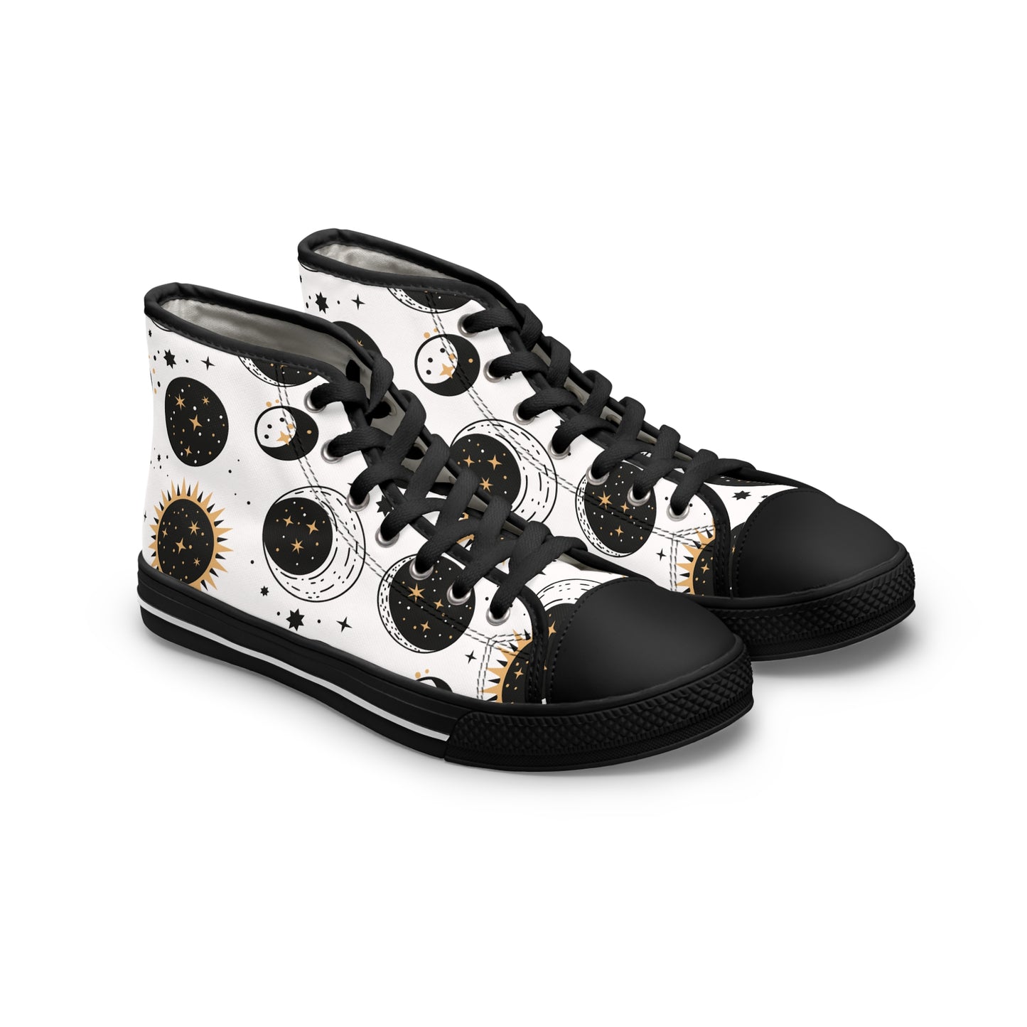 Sun and Moon Duo | Women's High Top Sneakers