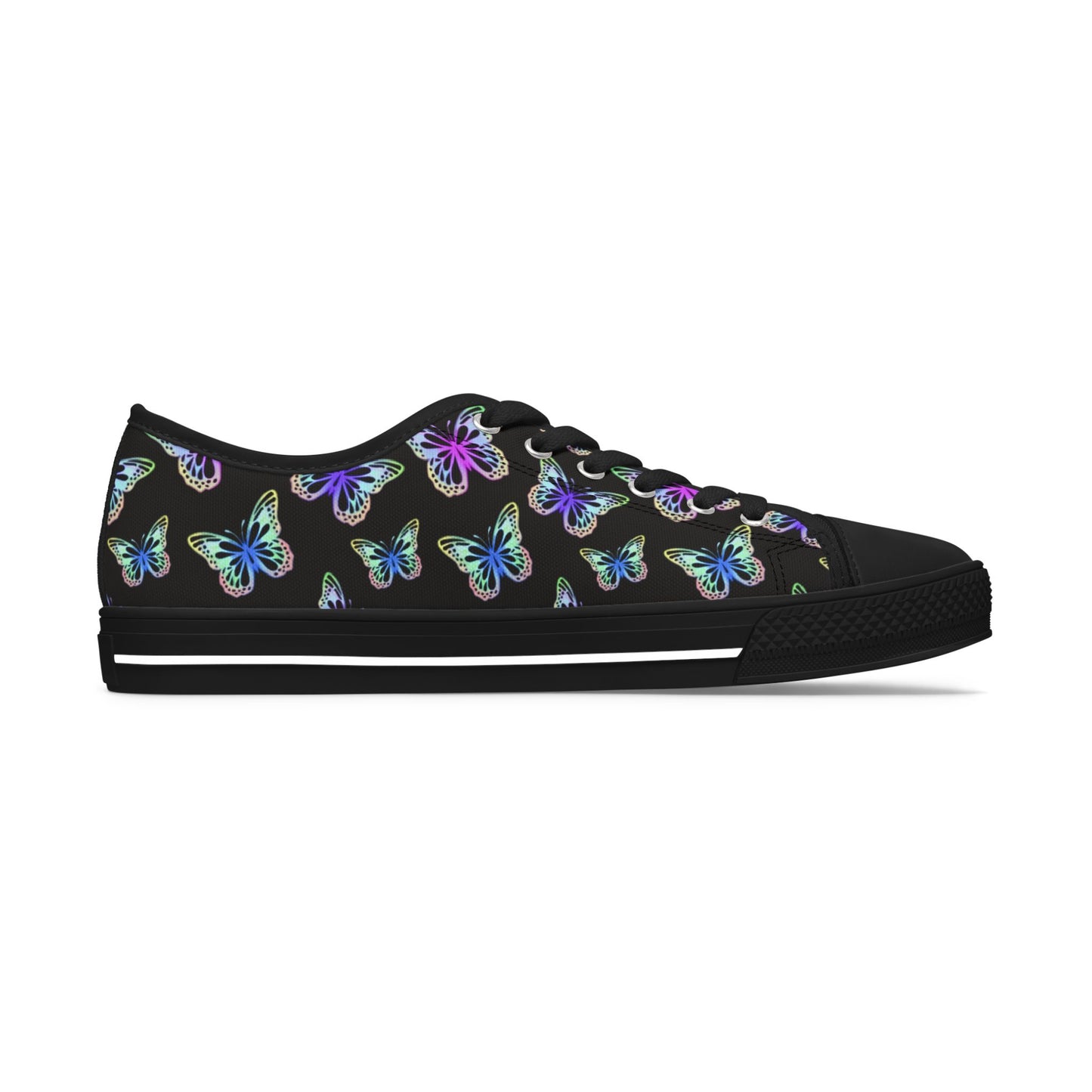 Women's Butterfly Print Low Top Sneakers