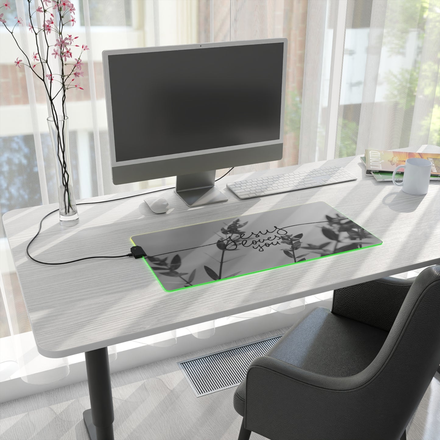 Jesus Loves You LED Gaming Pad