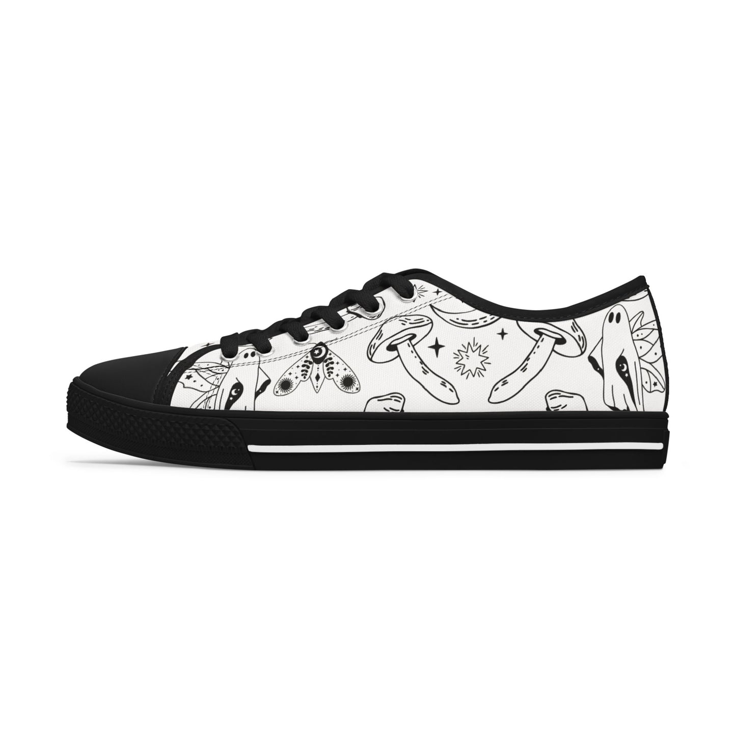 Mushroom/Moon Women's Low Top Sneakers