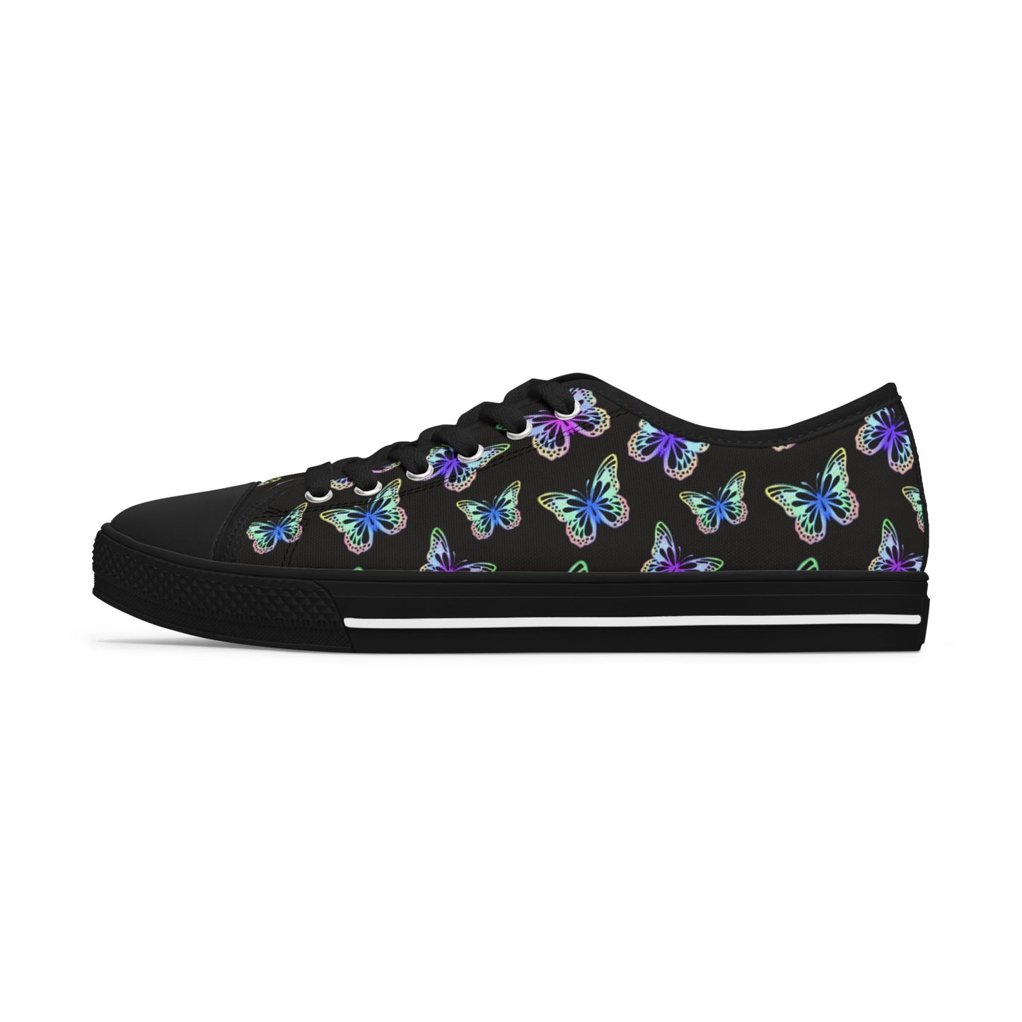 Women's Butterfly Print Low Top Sneakers