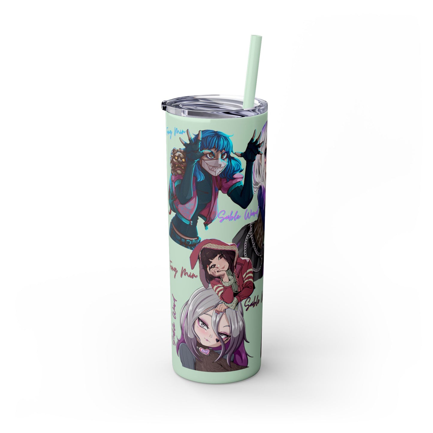 Sable Ward +Feng Min Skinny Tumbler with Straw - 20oz (Dead by Daylight)
