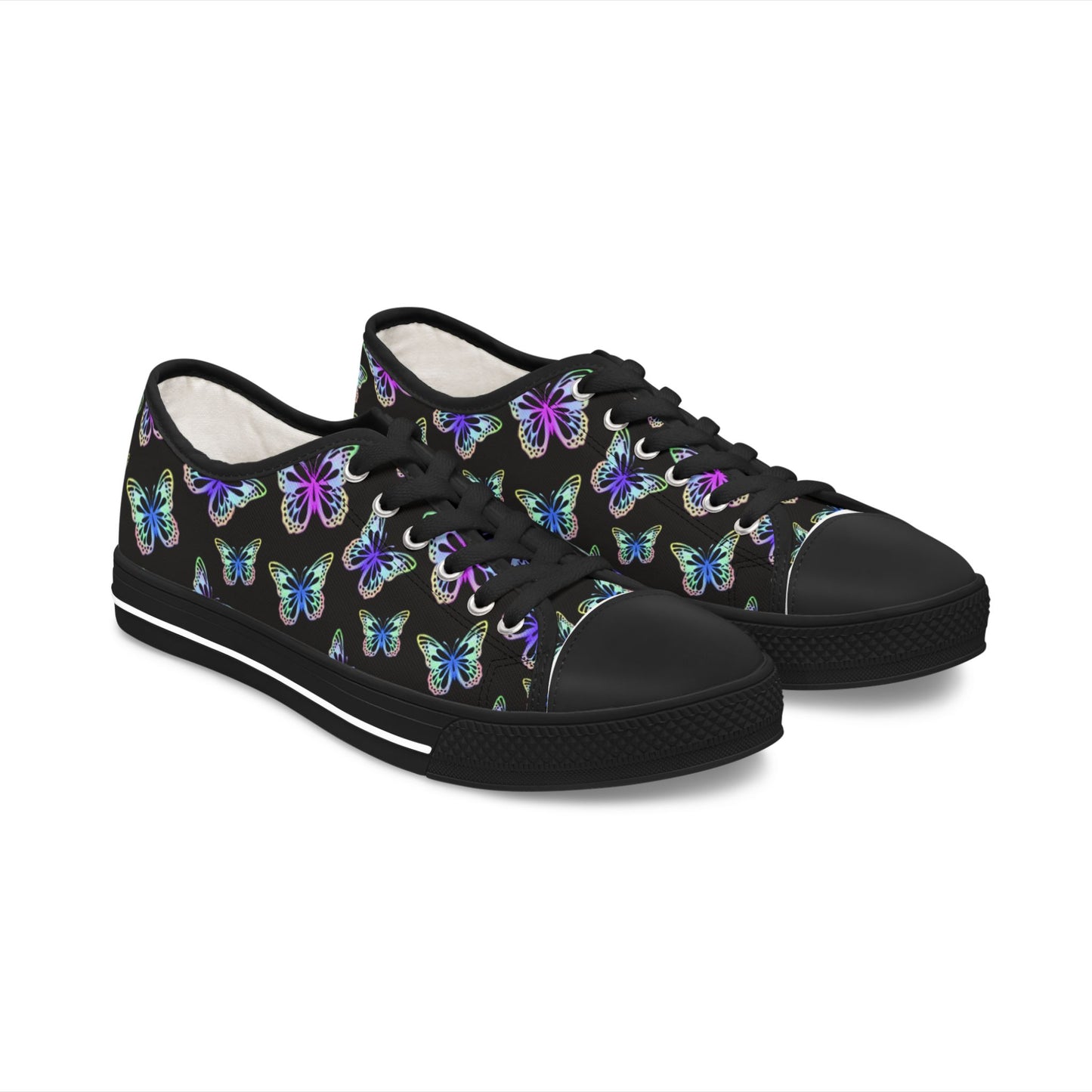 Women's Butterfly Print Low Top Sneakers