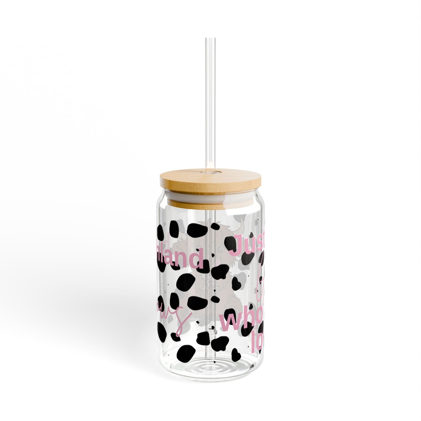 Highland Cow Sipper Glass