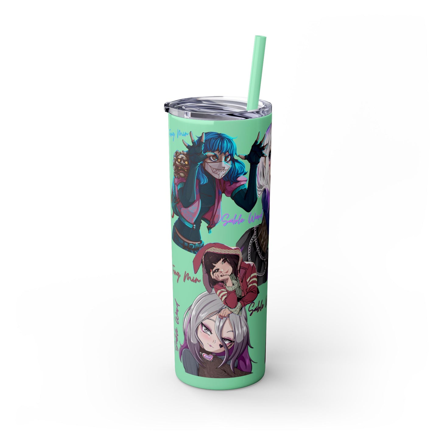 Sable Ward +Feng Min Skinny Tumbler with Straw - 20oz (Dead by Daylight)