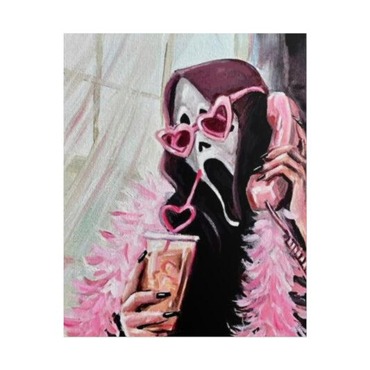 Ghostface Pink Rolled Poster
