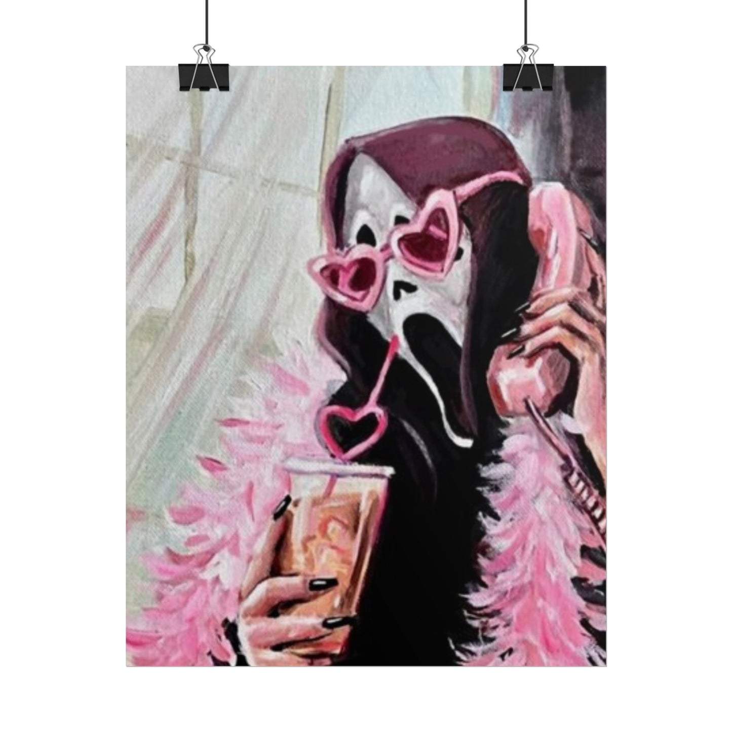 Ghostface Pink Rolled Poster