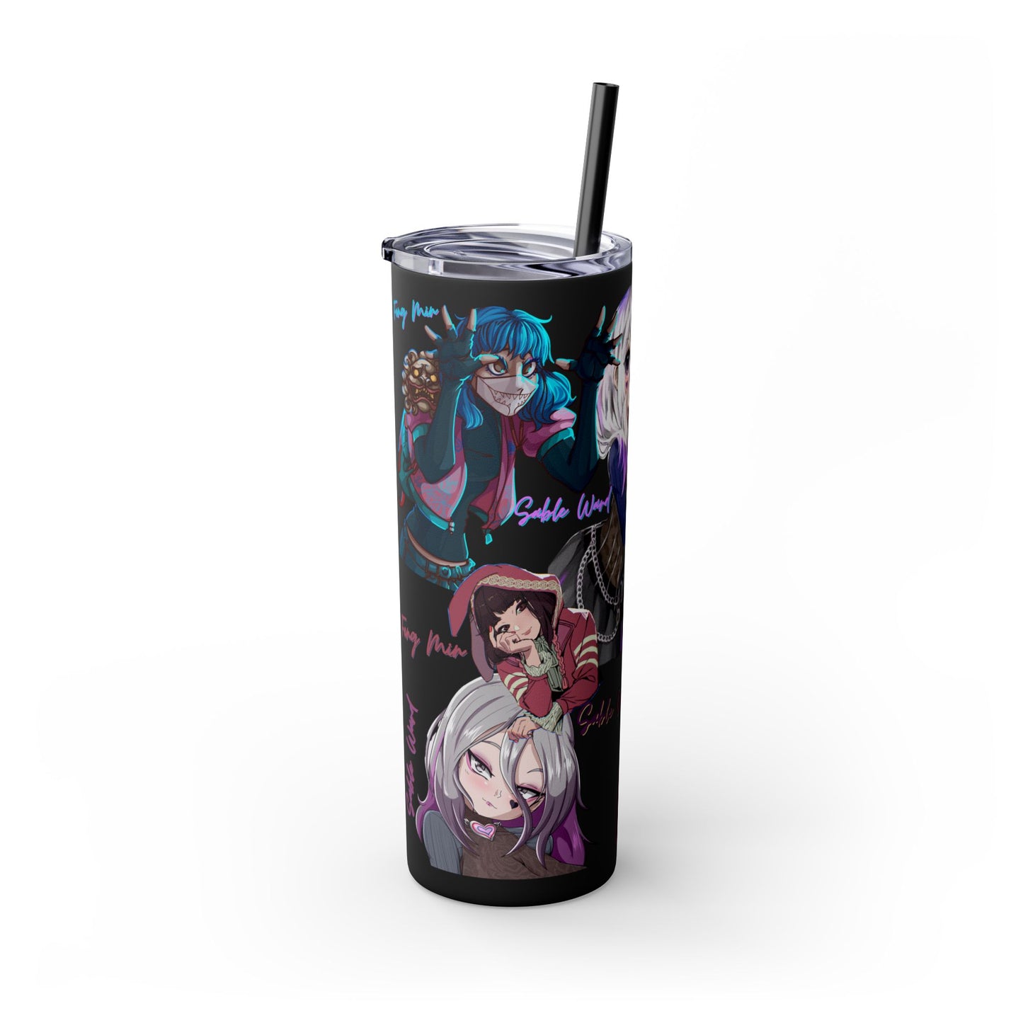 Sable Ward +Feng Min Skinny Tumbler with Straw - 20oz (Dead by Daylight)