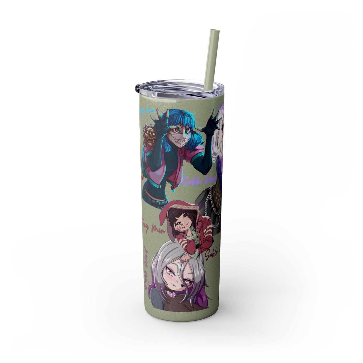 Sable Ward +Feng Min Skinny Tumbler with Straw - 20oz (Dead by Daylight)