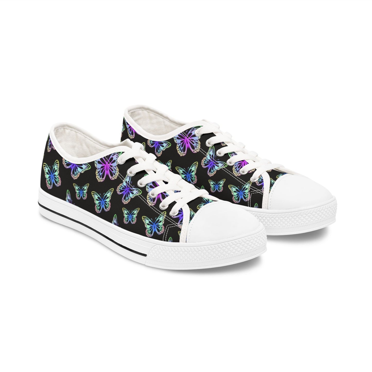Women's Butterfly Print Low Top Sneakers