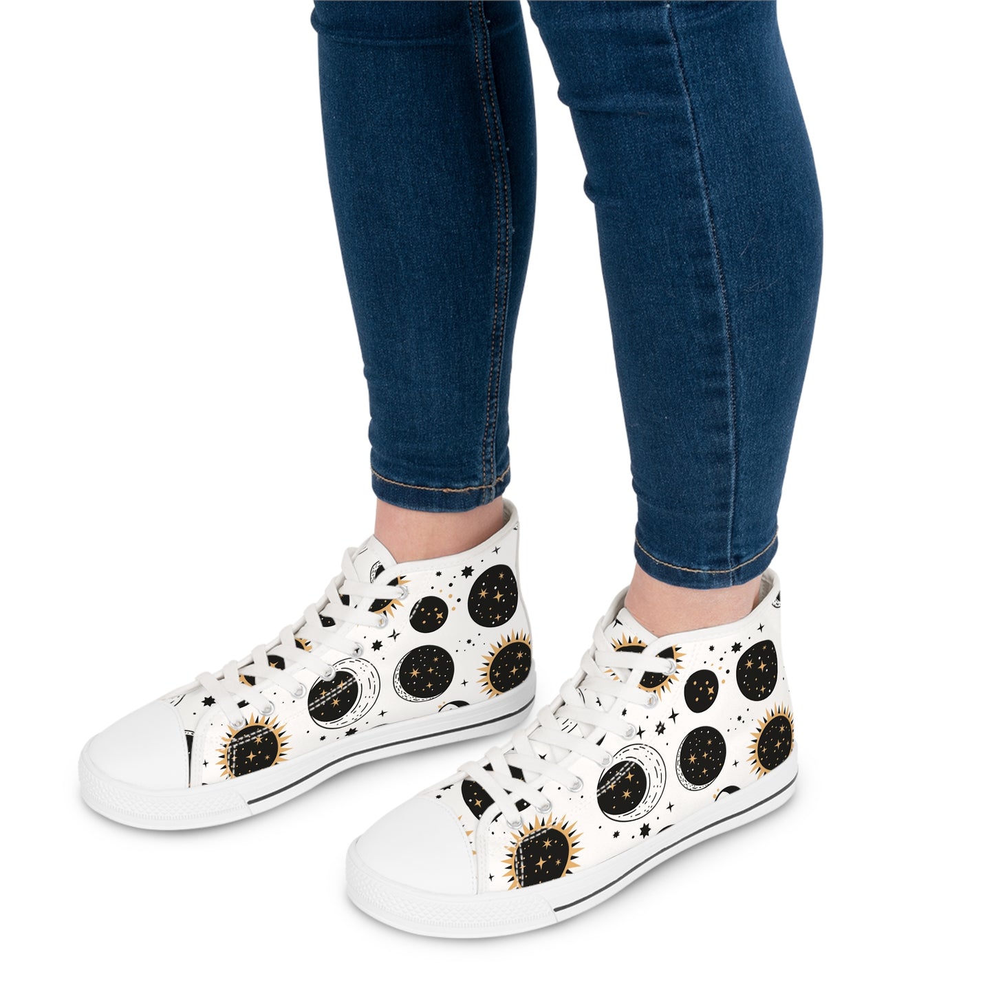 Sun and Moon Duo | Women's High Top Sneakers