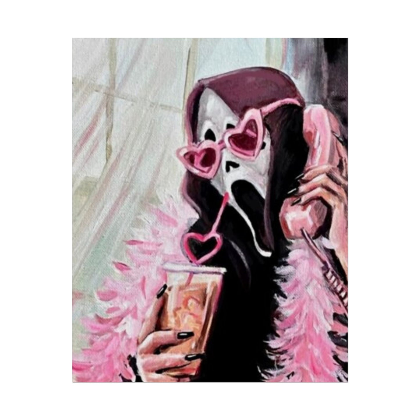Ghostface Pink Rolled Poster