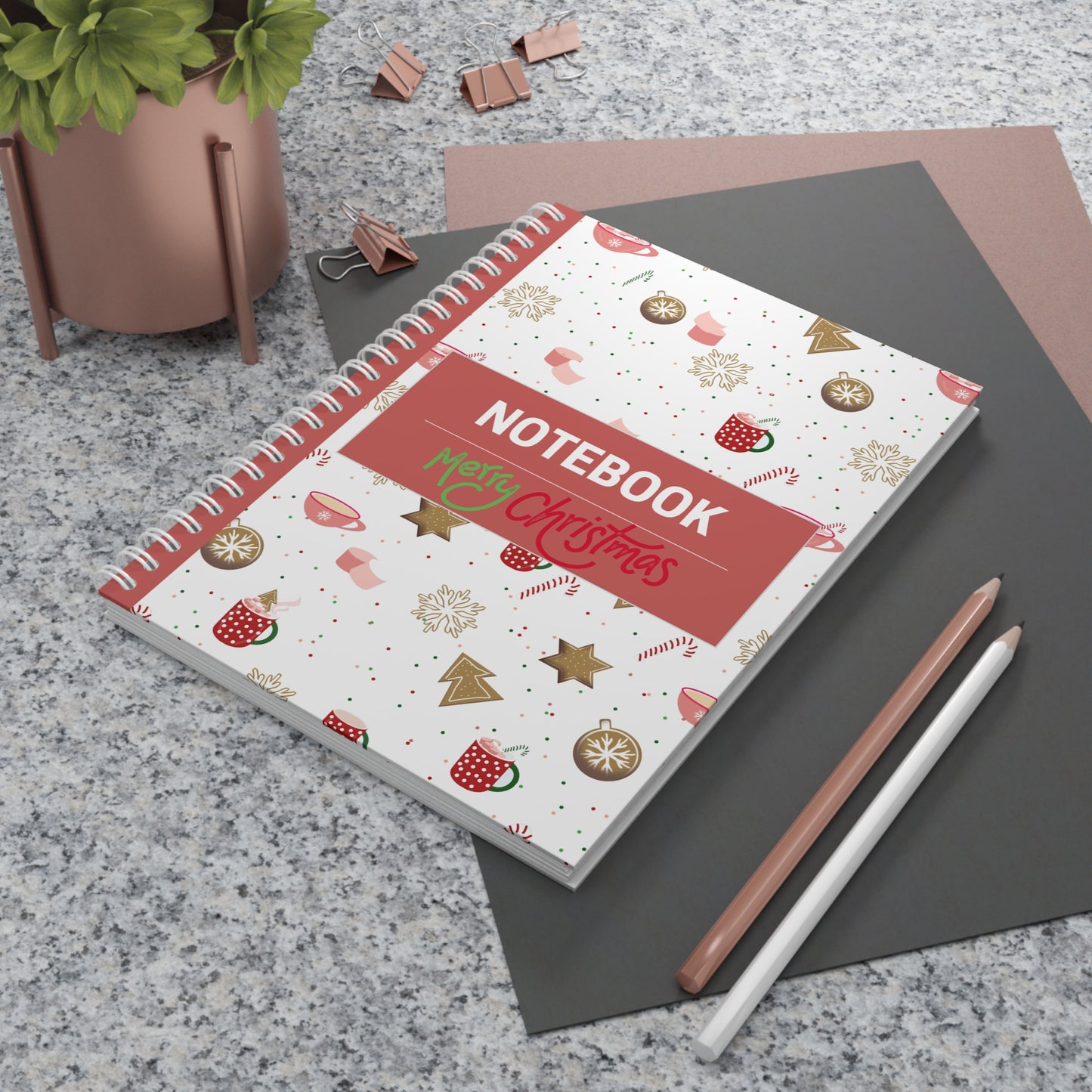 Christmas Spiral Notebook