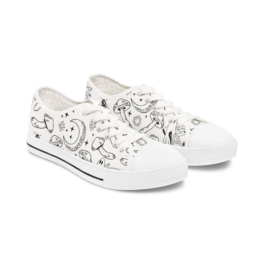 Mushroom/Moon Women's Low Top Sneakers