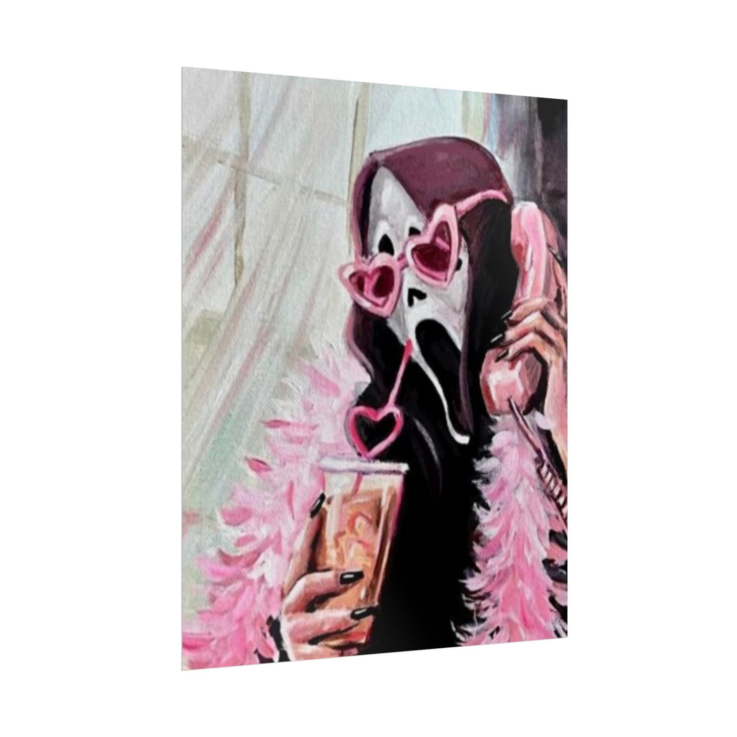 Ghostface Pink Rolled Poster