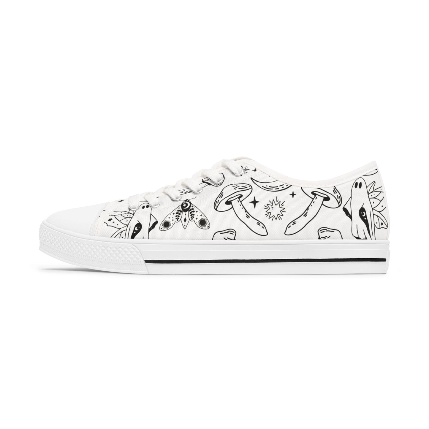 Mushroom/Moon Women's Low Top Sneakers