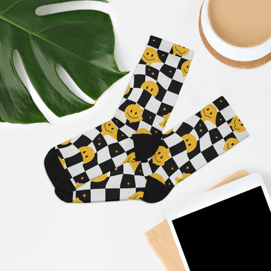 Happy Checkered Socks