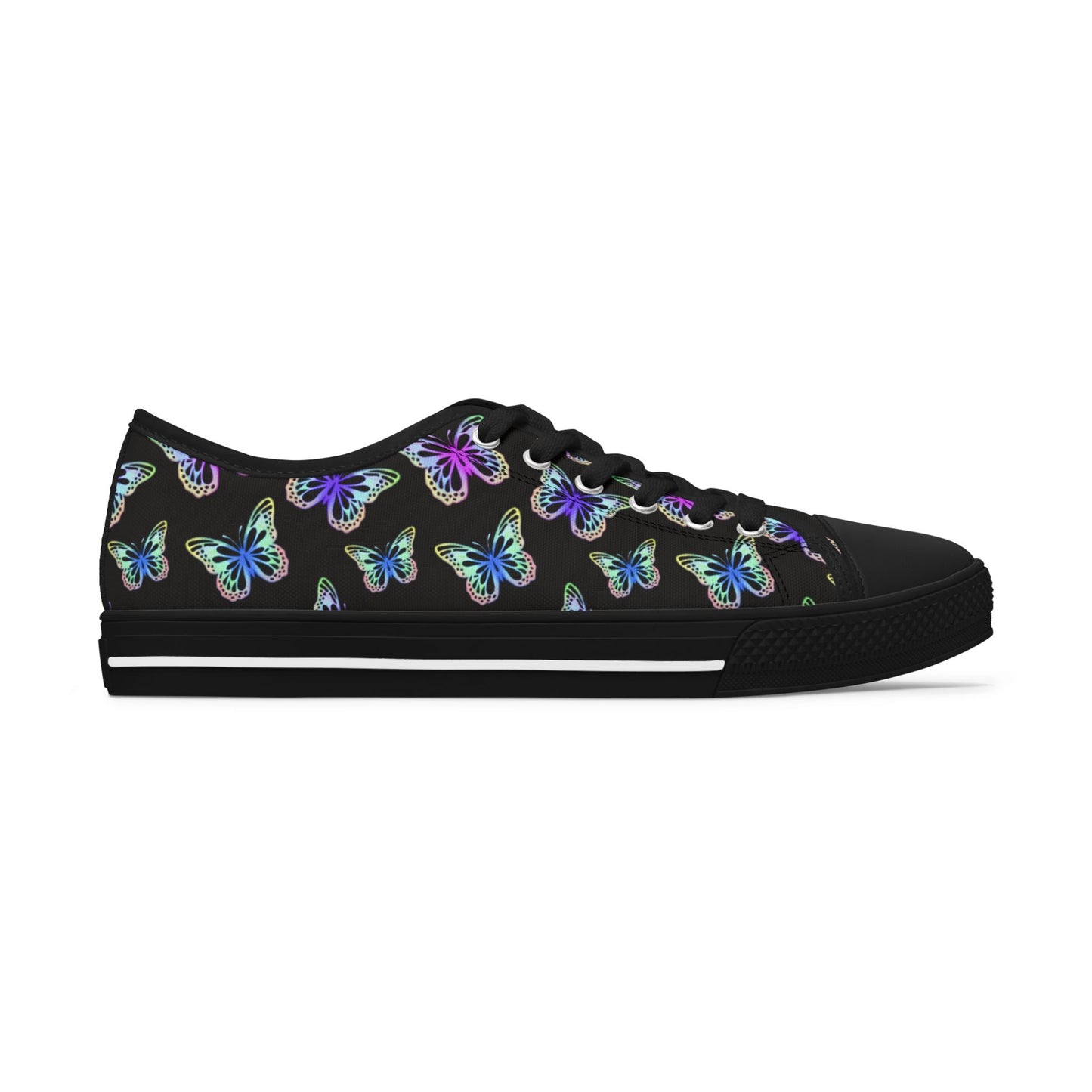 Women's Butterfly Print Low Top Sneakers