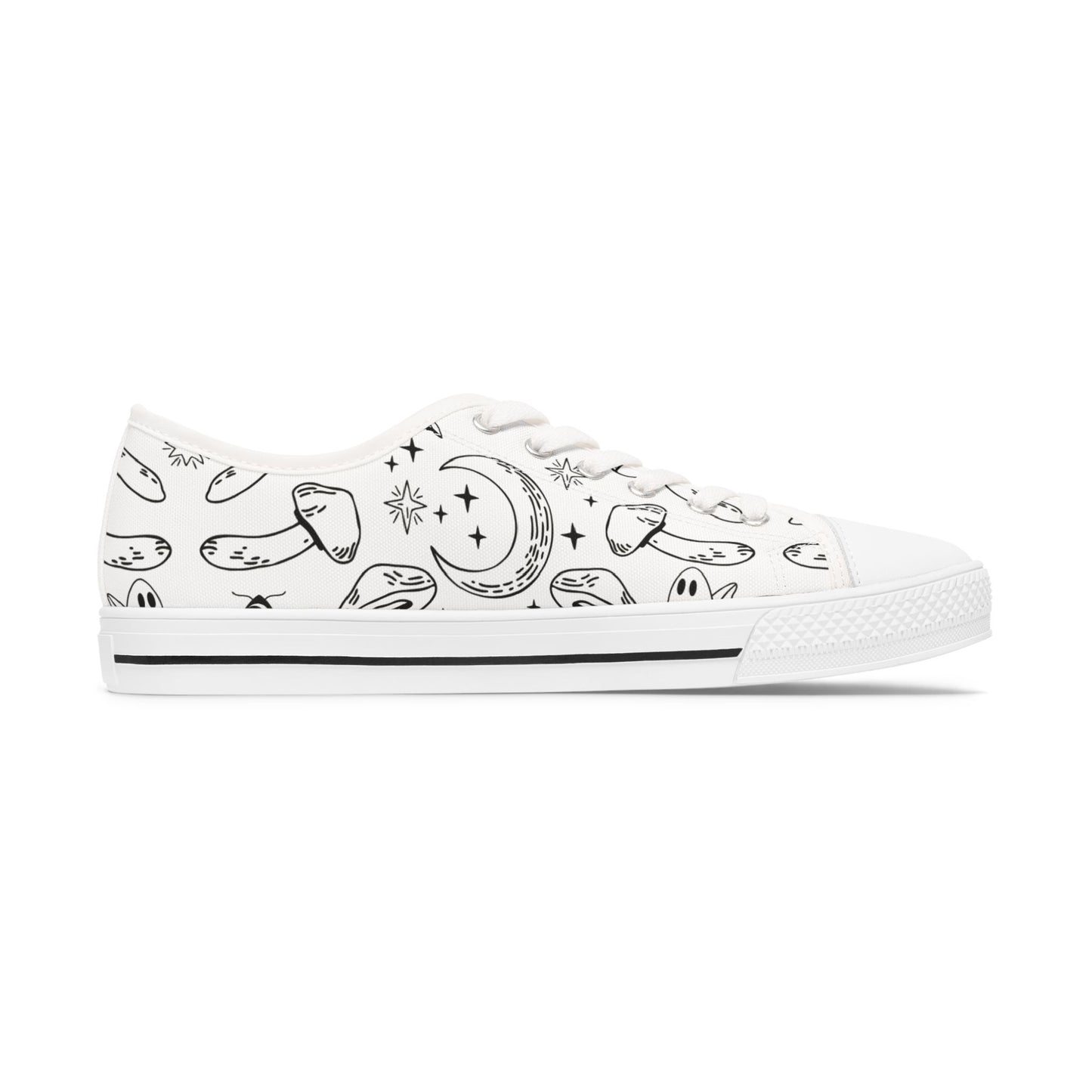 Mushroom/Moon Women's Low Top Sneakers